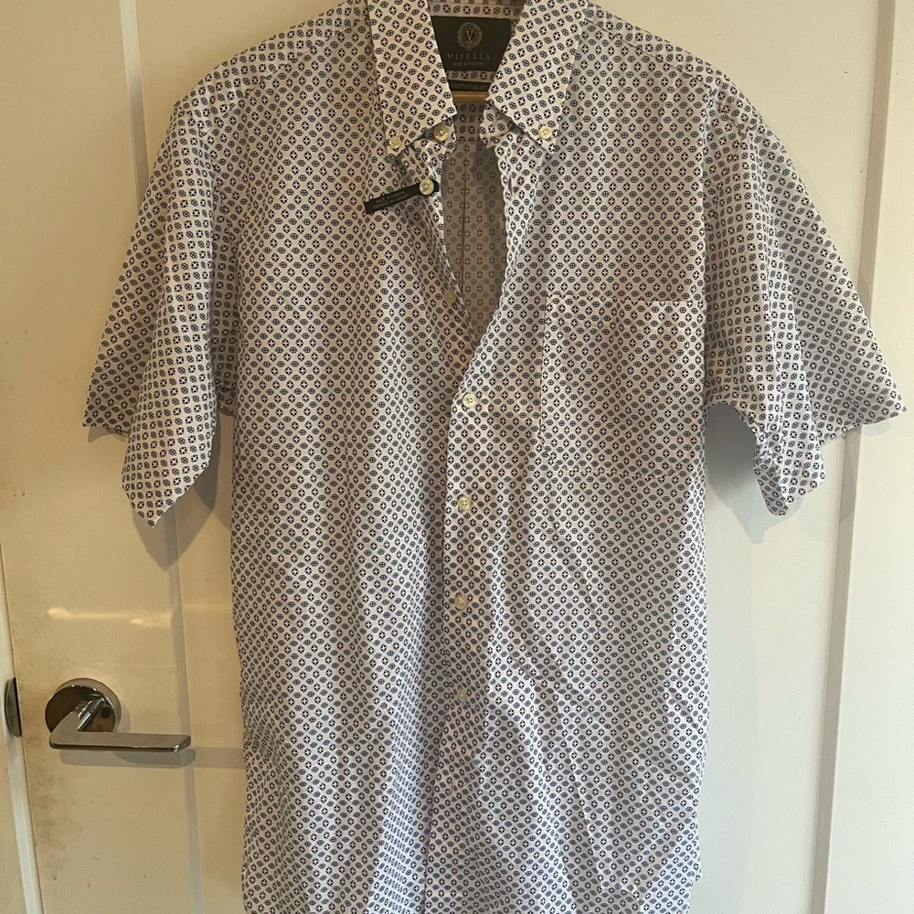 Men's Geometric Print Short Sleeve Shirt